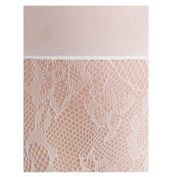 Joyspun Women's Lace and Opaque Tights, 2-Pack, Sizes XXL - Picture 3 of 8